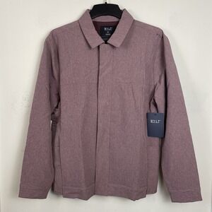NEW BYLT District Jacket Men Large Heather Maroon Red Performance Premium Basics